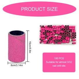 200Pcs Nails Sanding Band, Sanding Belt Upgrade with 4 Pcs Mandrel Bit, Sand Band 180 and 240 Grit Set for Acrylic Nails Gel Manicure Removal Shaping Pedicure