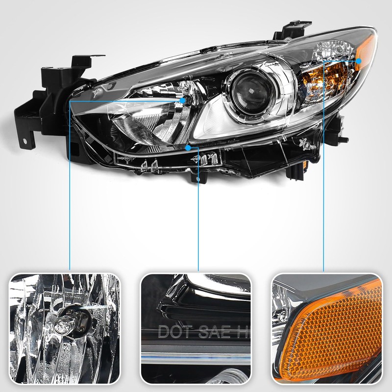 Huray Halogen Headlight Assembly for Mazda 6 2014 2015 2016