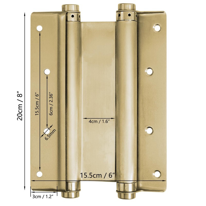 Pair of 8 Inch Heavty Duty Stainless Steel Cafe Saloon