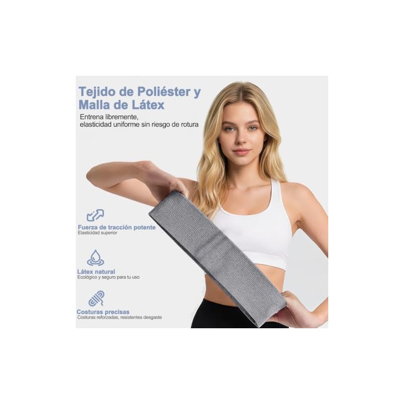 Bandas de Resistencia Ejercicio 3Pzs, Bandas Elasticas Musculacion Fitness