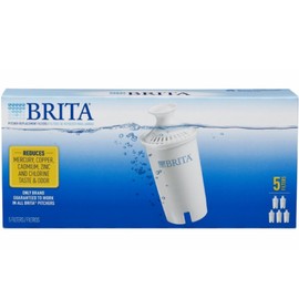 Clorox Repl Brita Water Pitcher Advanced Replacement Filters 5 ea, 5 Count (Pack of 1), White