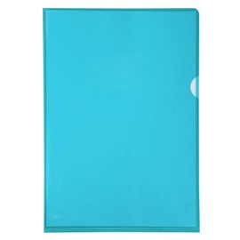 Exacompta 660595E Pack of 10 PVC Plastic File Wallets for DIN A4 Transparent Crystal Clear Green Top and Side Open Plastic Cover Transparent Cover for Office and Mobile Organisation