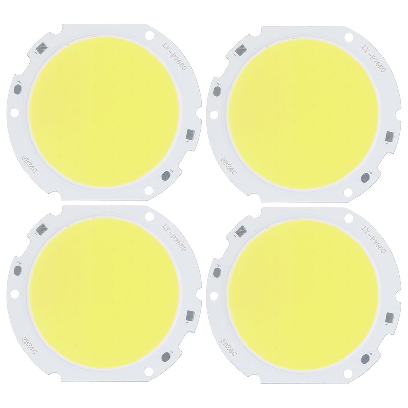 4PCS 75mm Round COB Lamp Bead High Power LED Chip