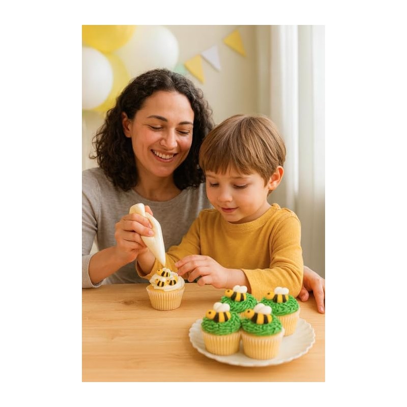 Bumble Bee Sugar Decorations Cookie Cupcake Cake 12 Count