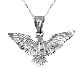 LA BLINGZ Sterling Silver Falcon Eagle DC Charm Pendant