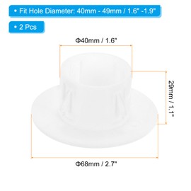 PATIKIL Air Conditioning Wall Hole Cover, 4Pcs Air Conditioner Blocking Hole Plug Decoration Water Pipe Sealing Plate Cover for 1.6" - 1.9" Diameter Hole, White