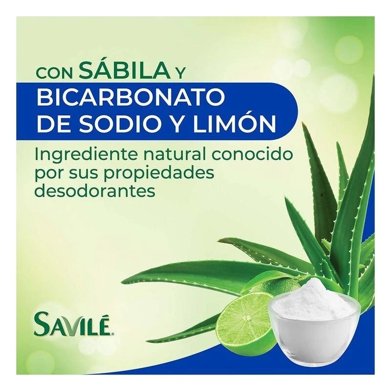 SAVILE 2X Savile Desodorante Roll On Sabila Bicarbonato Sodio Limon