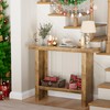LIFECHOVY Farmhouse Wood Entryway Table Narrow Console Tables with Storage