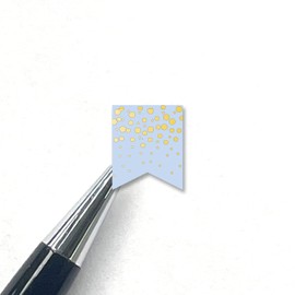 Flag Planner Stickers / 42 Gold Foiled Vinyl Stickers (1/2”) / Accent Reminder Embellishment/Bookmark/Essential Productivity Life Planner/Bullet Bujo Journal/Todo Appointments (Strom Grey)