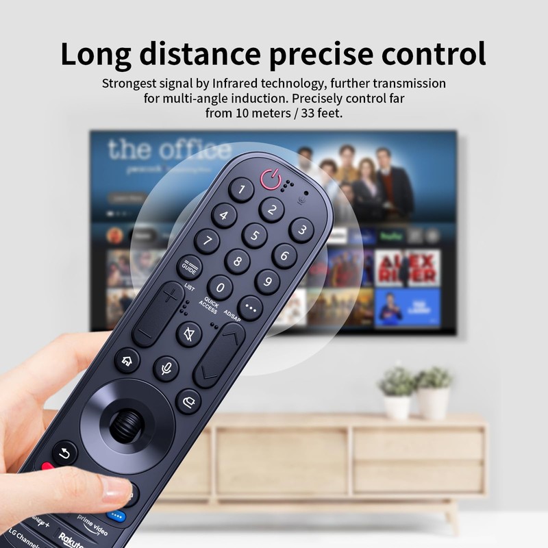 HZIME New Replacement Remote Control AKB76045003 Compatible with LG MR24GA