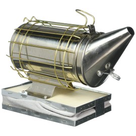 Pigeon Mountain Trading Company Standard-Duty Bee Smoker Beekeeping, 4"x7.5", Silver