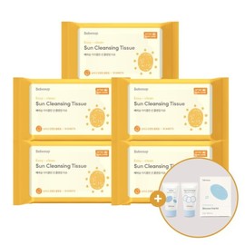 Bebesup 1+1 이지클린 선 클렌징 티슈 10매x5팩EA))총100매)+gift선클렌징티슈 5팩ea) 1+1 Easy Clean Sun Cleansing Tissue 10 Sheets x 5 Packs (Total 100 Sheets) + Gift Sun Cleansing Tissue 5 Packs