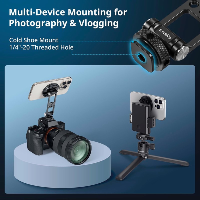 SMALLRIG 5156 - Soporte magnético de metal para teléfono con