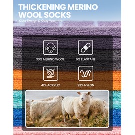 OutdoorMaster Kids Ski Socks, 2-Pack Merino Wool Winter Compression Thermal Socks with Boys & Girls, Over The Calf Non-Slip Cuff for Skiing, Snowboarding, Skating - (S,Black Gray-2)