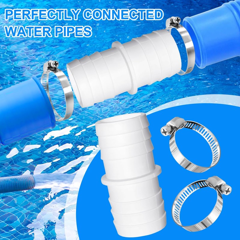 BONHHC Hose Adapter Double Hose Nozzle, 2 Piece Hose Connector