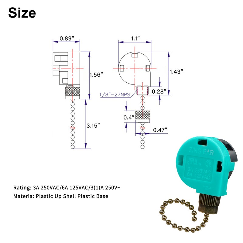 Ceiling Fan Capacitor CBB61 4.5uf + 6uf + 5uf 5wire