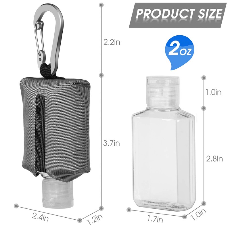 Jollsung Hand Sanitizer Bottle Case Holder, Travel Size Empty Bottle