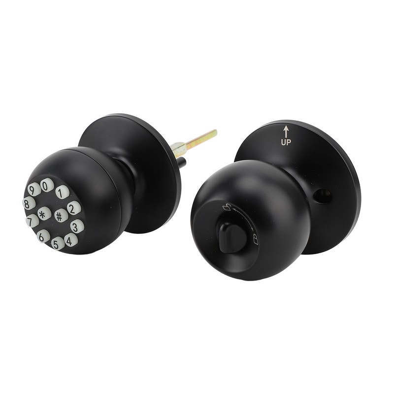 Keypad Door Knob with Lock and Key Round Ball Electronic