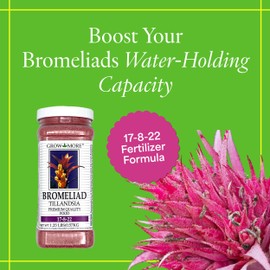 Grow More Bromeliad Tillandsia Food (17-8-22) - 1.25lbs of Water Soluble Air Plant Fertilizer - Slow Release Fertilizer for Outdoor & Indoor Plants - Air Plant Food for Vibrant Growth & Blooms