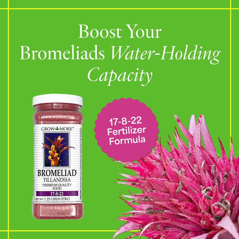 Grow More Bromeliad Tillandsia Food (17-8-22) - 1.25lbs of Water