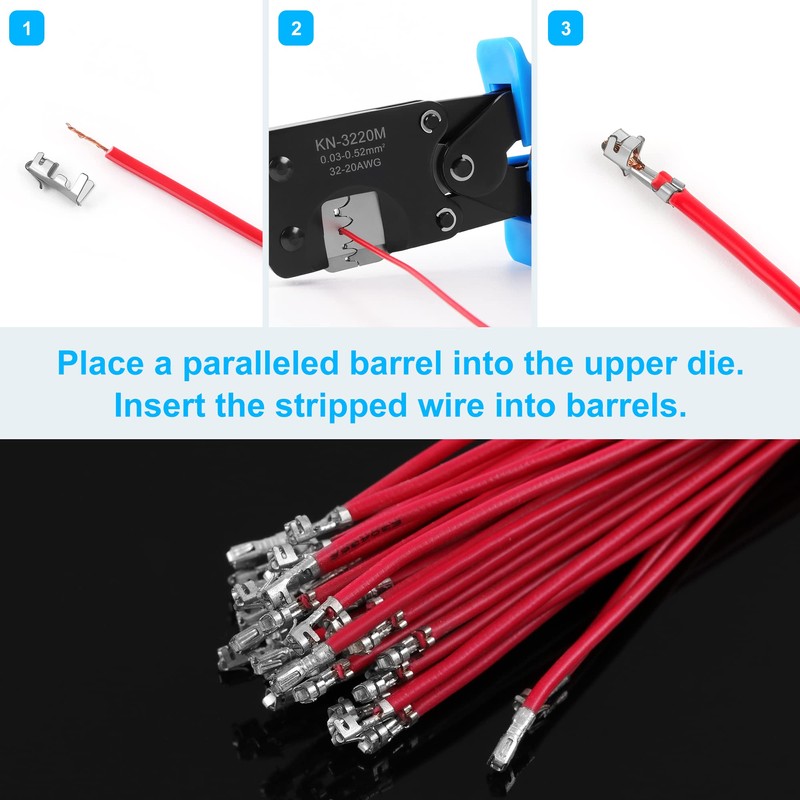 Knoweasy Micro Molex Crimper: Compatible with D-Sub, JST, JAE Connectors,