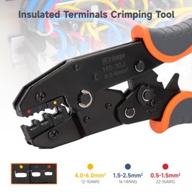 iCrimp Ratchet Crimping Tool Crimping Plier 0.5-6mm² Wire Terminal Crimper for Insulated Ferrules Electrical Wire Crimper