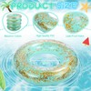 ShinyRelief 4 Pcs Inflatable Glitter Pool Float 30'' Macaron Swim