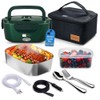 FORABEST Heated Lunch Box 1.5L Tray Electric Lunch Box for
