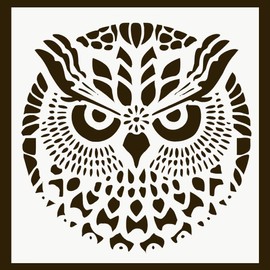 Owl Stencil - Bird Birds Graffiti Street Art Insipational Stencils Reusable for Painting on Wood, Glass, Wall, Rock, Walls, Glassware, Canvas - Bird Birds Graffiti Street Art Stencil (10x10)