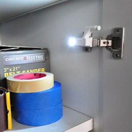 2 Pcs Set Cabinet Hinge LED Light for Cabinet Doors - Hands Free LED Cabinet Lights - Auto On-Off Lotus Lights - BO Cabinet Hinge Lights LED - Hinge Light for Kitchen Cabinets, Closets & Cupboards