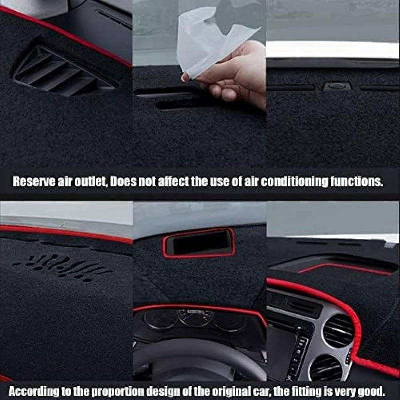 Cubierta de Salpicadero para Hyundai Sonata 2011-2014, Alfombrilla Antideslizante, Negro