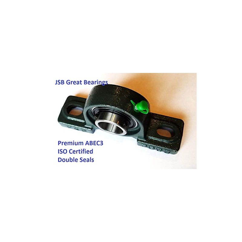 (Qty.4) UCP207-20 Pillow Block Bearings | 1-1/4" Bore | Solid