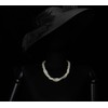 Twisted Pearl Choker Necklace Elegant Faux Pearls Braided Multi-Strand Design