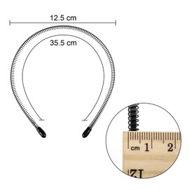 6 Pieces Unisex Hair Band Metal Headband Black Head Band Spring Wavy Nonslip Men Women Sports Fashion Headwear