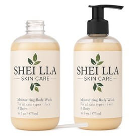 SHEI LLA Skin Care Moisturizing Body Wash For All Skin Types Face And Body 16 fl oz /473 ml