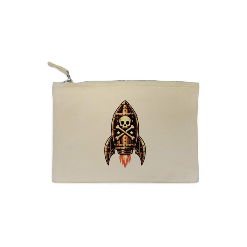 'Pirate Rocket ' Canvas Clutch Bag/Accessory Case (CL00040537)