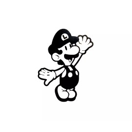 Paper-Luigi BLACK vinyl decal weatherproof dishwasher-saf