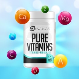 Dynamics Nutrition Multivitamin Tablets High Dose Pure Vitamins 120 Tablets Vegan Highest Quality Minerals