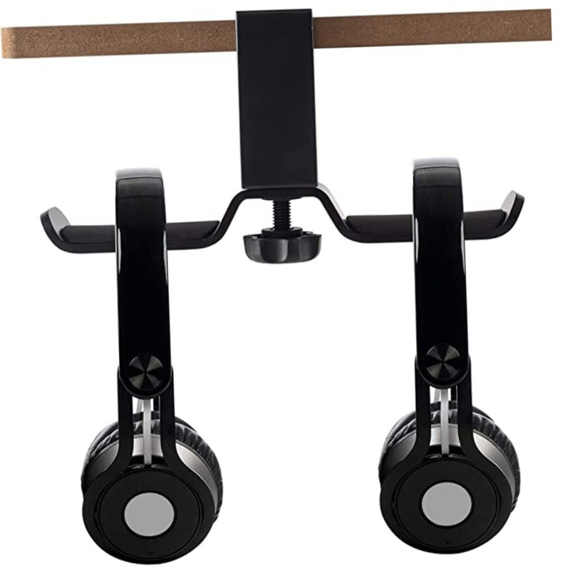 KONTONTY Headphone Holder Headphones Stand Easy Install Desktop Mount for