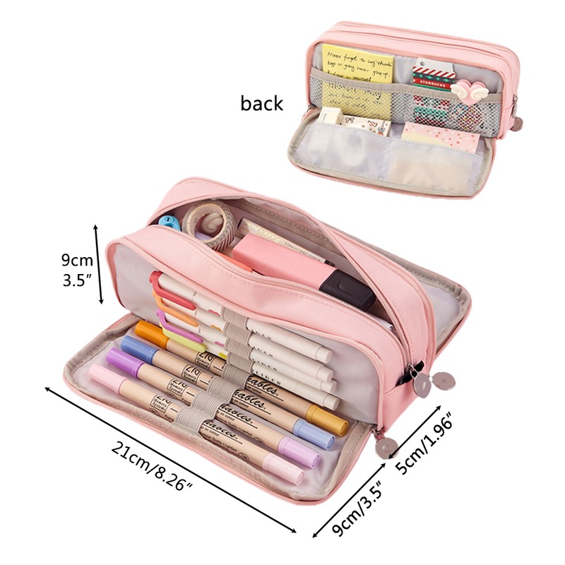 Canvas Pencil Case Large Capacity Pencil Cases Pencil Pouch with
