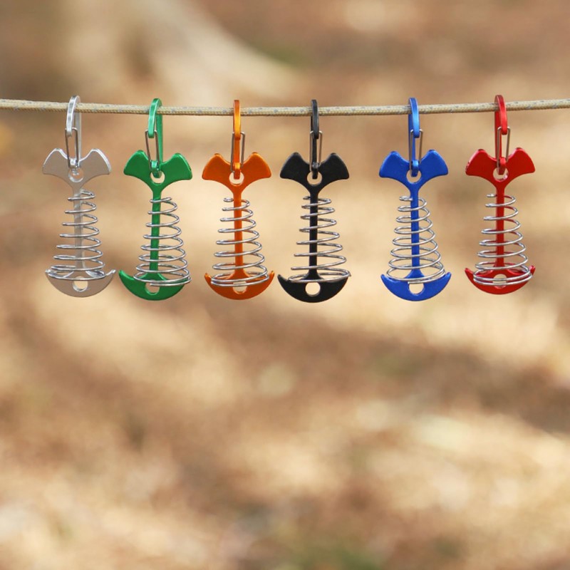 Wooden Deck Pegs, Set of 6, Anchor Pegs, Universal Fittings,