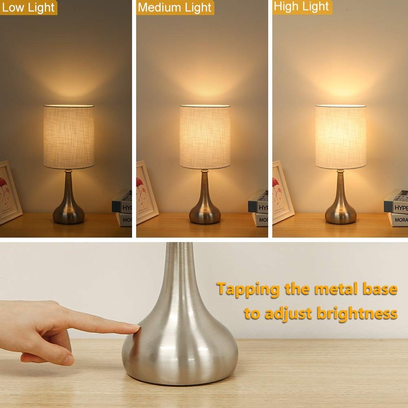 Boncoo Touch Control Table Lamp 3 Way Dimmable Simple Night