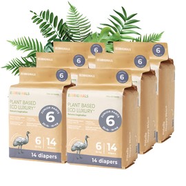 Ecoriginals - 84 Eco Junior Pull-Ups - Trainer Pants with 100% Plant-Based Layers, Disposable Diaper & Hypoallergenic Kids Toilet Training Pants - Secure Fit Size 6 Easy Ups (35 lb+), 6 Pack