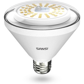 SANSI 200W Equivalent LED Grow Light Bulb, BR30 24W Full Spectrum Grow Bulb with 120° Wide Beam Angle, 4000K Daylight White IP54 Waterproof Plant Lights for Indoor Outdoor Plants