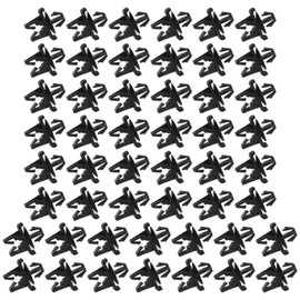 eMagTech 50pcs Automotive Brake Line Hose Clip Car Wiring Pipe Bracket Holder Clip Motorcycle RVs Harness Retainer Black Plastic Universal Brake Pipe Wire Clip