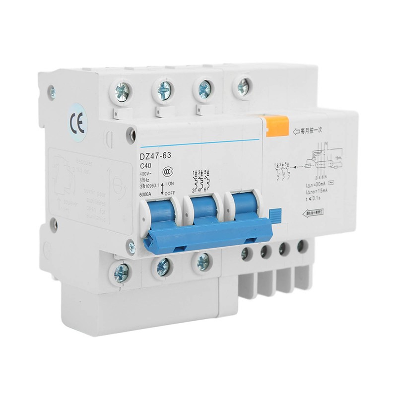 Miniature Circuit Breaker 3P and N Current Isolator DIN Rail