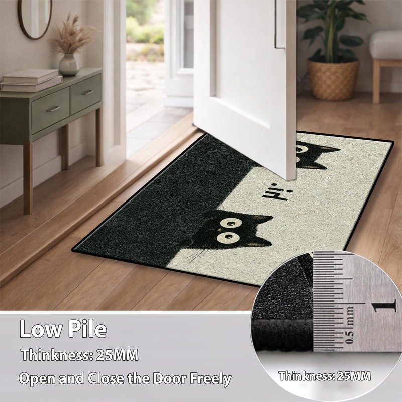 NYZE Entryway Rug, Non-Slip Indoor Door Mat, Low Pile for