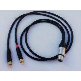 Unbranded 4'ft Mogami Cable Neutrik XLR Female to Dual RCA Male L-R Splitter Duplicator