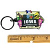 Westmon Works Iowa Keychain Souvenir with State Map and Flag