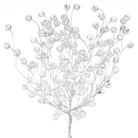 60 Pcs Artificial Bouquets with Acrylic Bead Drop Crystal Flower Stem Acrylic Beads Flower Branches Beaded String Bridal Bouquet Picks Wedding Craft Decoration for Wedding DIY Crafts (Transparent)
